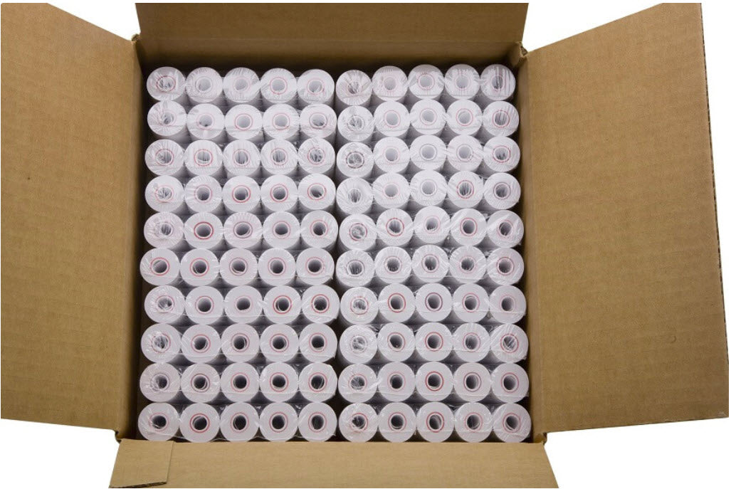 2 1/4" x 16' Coreless Thermal Paper (100 rolls/case) - BPA Free