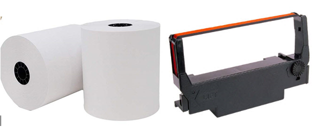 3" x 165' Paper (50 Roll Case) and 2x Epson ERC 30/34/38 Ink Bundle