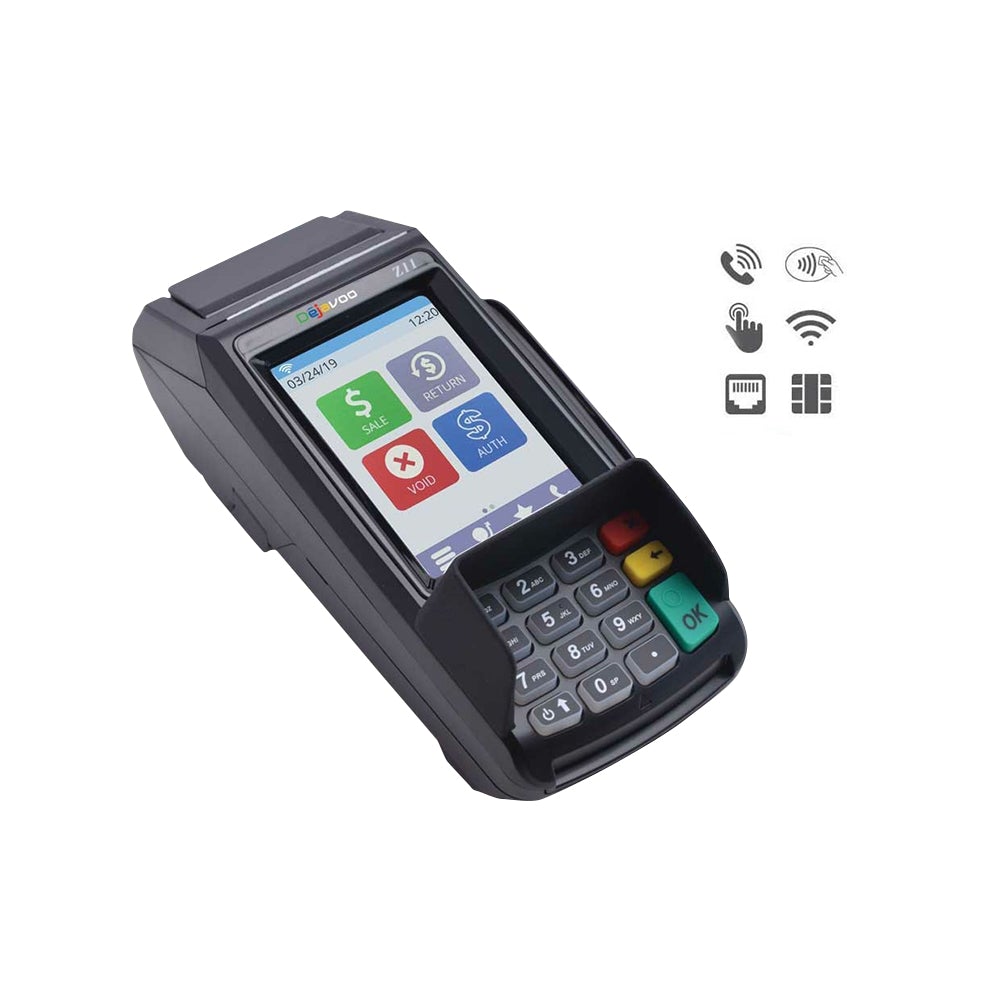 Dejavoo Z11 EMV Contactless Tri-Comm Dial, IP, WiFi Credit Card Terminal