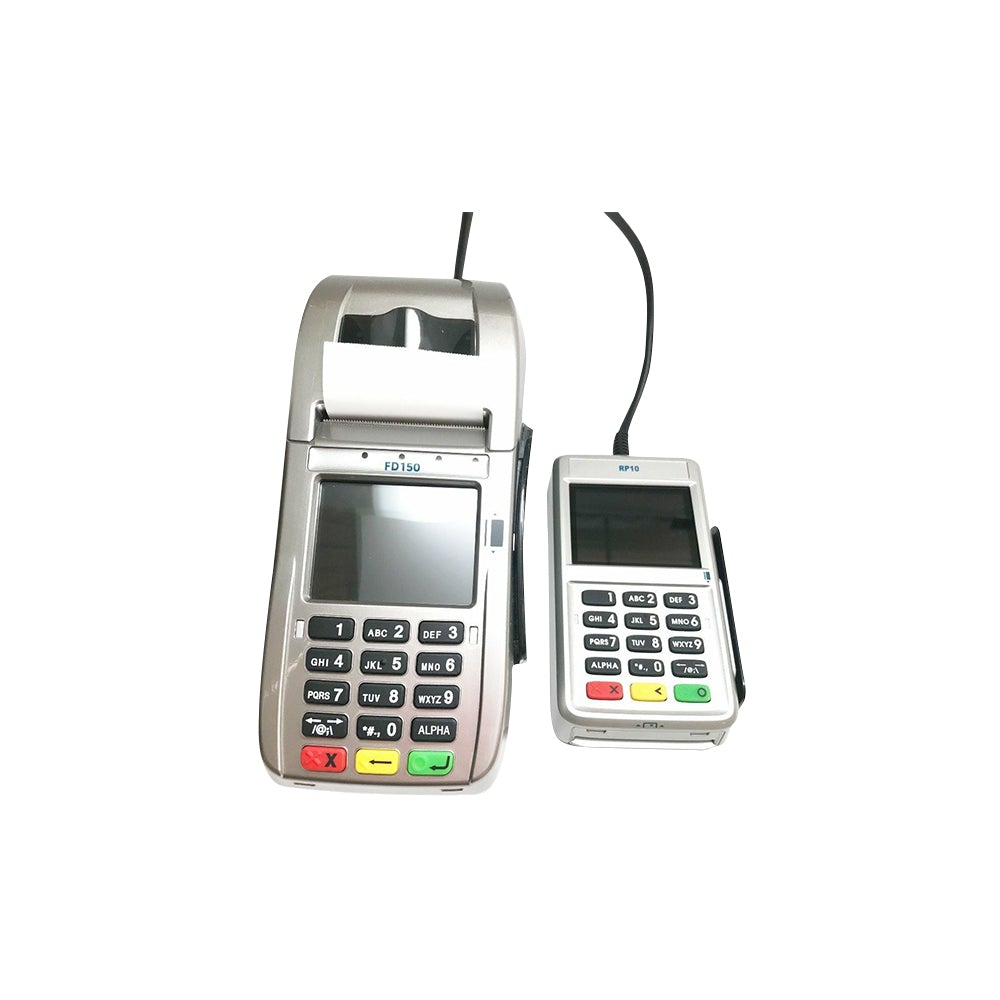 First Data FD150 EMV Contactless Credit Card Terminal and RP10 PINpad