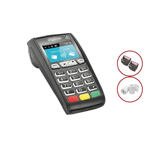 Ingenico ICT 250 DC EMV Contactless Credit Card Terminal - Bundle