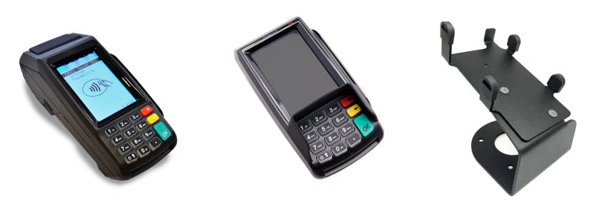 New Dejavoo Z11 EMV CTLS Ethernet and Wifi Credit Card Terminal (No Dial) + Refurbished Dejavoo Z6 EMV CTLS PIN Pad + Fixed Stand Combo