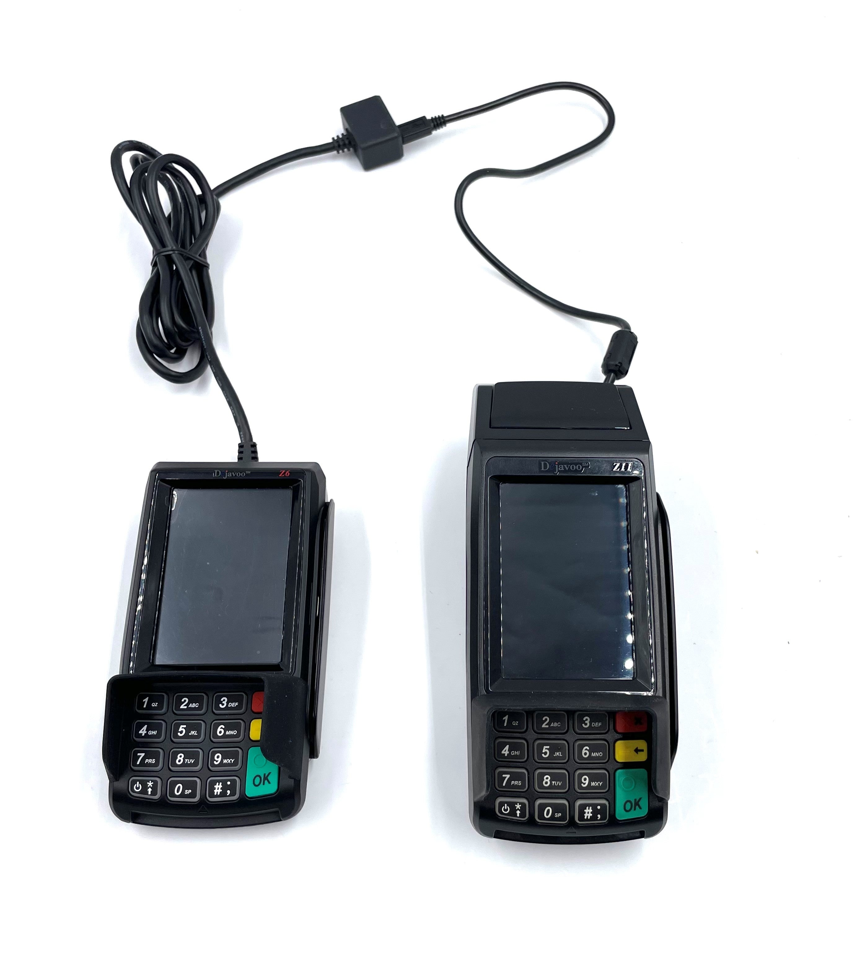 New Dejavoo Z11 EMV CTLS Ethernet and Wifi Credit Card Terminal (No Dial) + Refurbished Dejavoo Z6 EMV CTLS PIN Pad Bundle