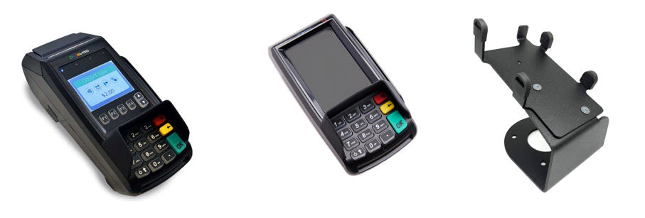 New Dejavoo Z8 EMV CTLS Terminal (IP, WiFi, no Dial) and Refurbished Dejavoo Z6 EMV CTLS PIN Pad + Fixed Stand Combo