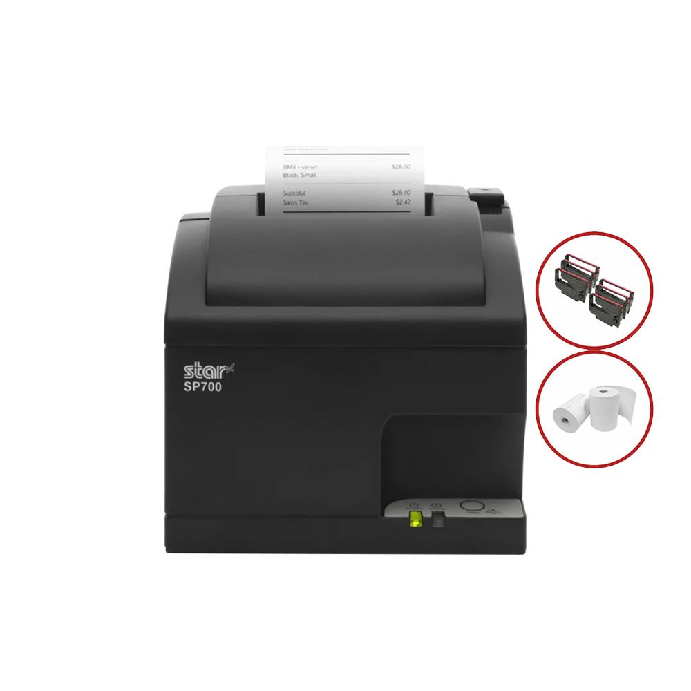 Star Micronics Ethernet Kitchen Printer - Black Grey, Bundle