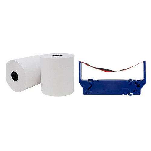 Star Micronics RC700BR Ink Cartridge (6 Pack) and 3" x 165' Paper Roll (50 Roll Case)