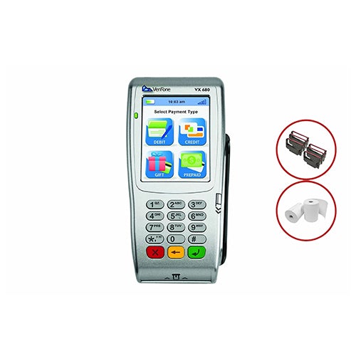 Verifone Vx680 Bluetooth & WiFi EMV/Contactless Terminal - Refurbished, Bundle